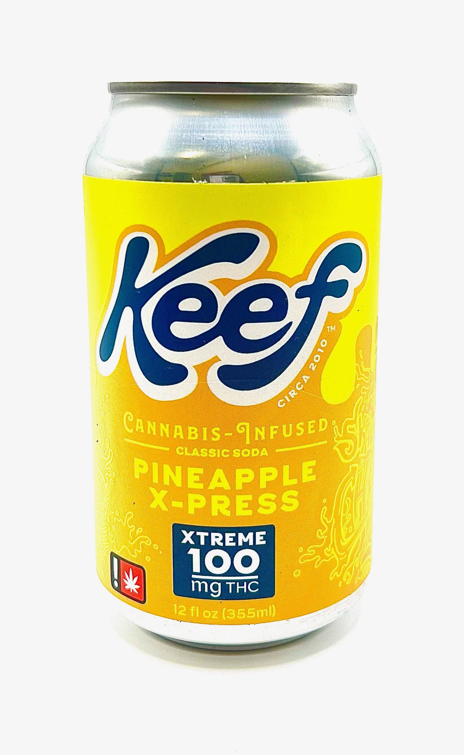 Photograph of product: Keef Cola | Pineapple X-Press | TH-oui | 100mg Infused Soda
