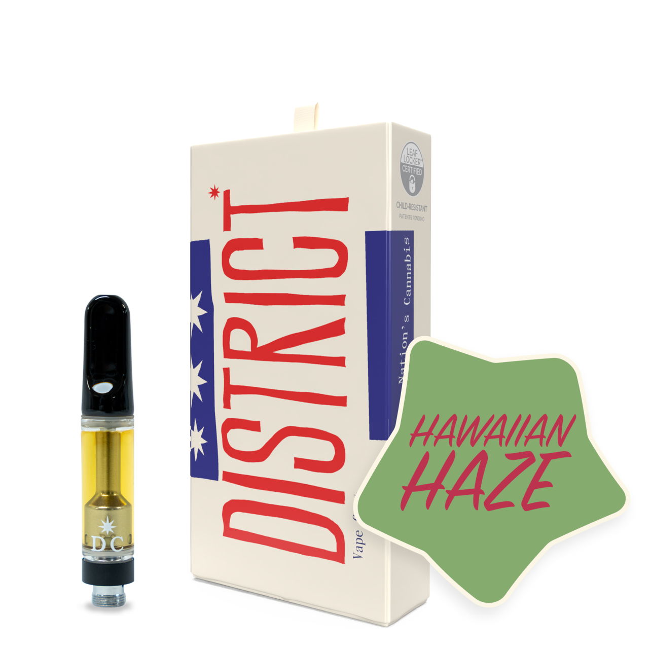 Photograph of product: District Oui'd Hawaiian Haze Cart 1g