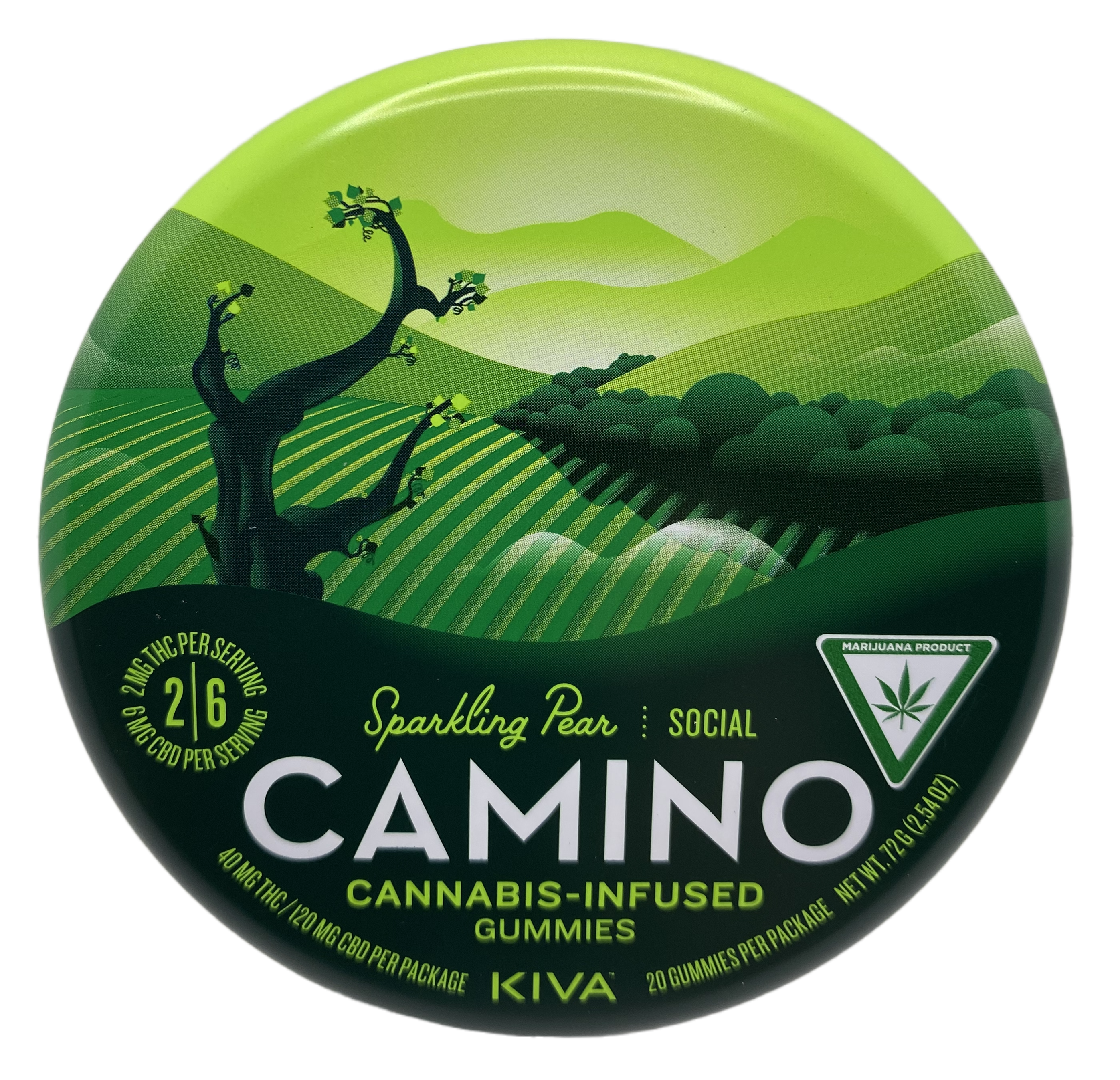 Photograph of product: Camino | Sparkling Pear | Gummy Edible | 40mg THC/120mg CBD