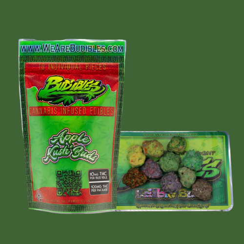 Photograph of product: Budible - Apple Kush Buds - 100mg - 24 qty