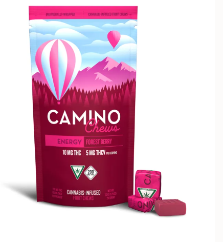 Photograph of product: 2:1 | 10mg THC x 5mg THCV | 20pk | Camino Chews