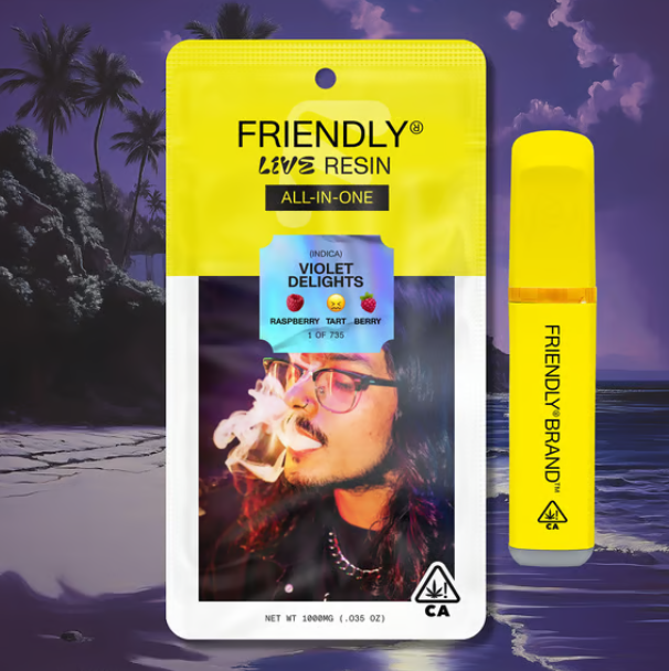 Photograph of product: Friendly Brand - All In One - Violet Delights - 1G