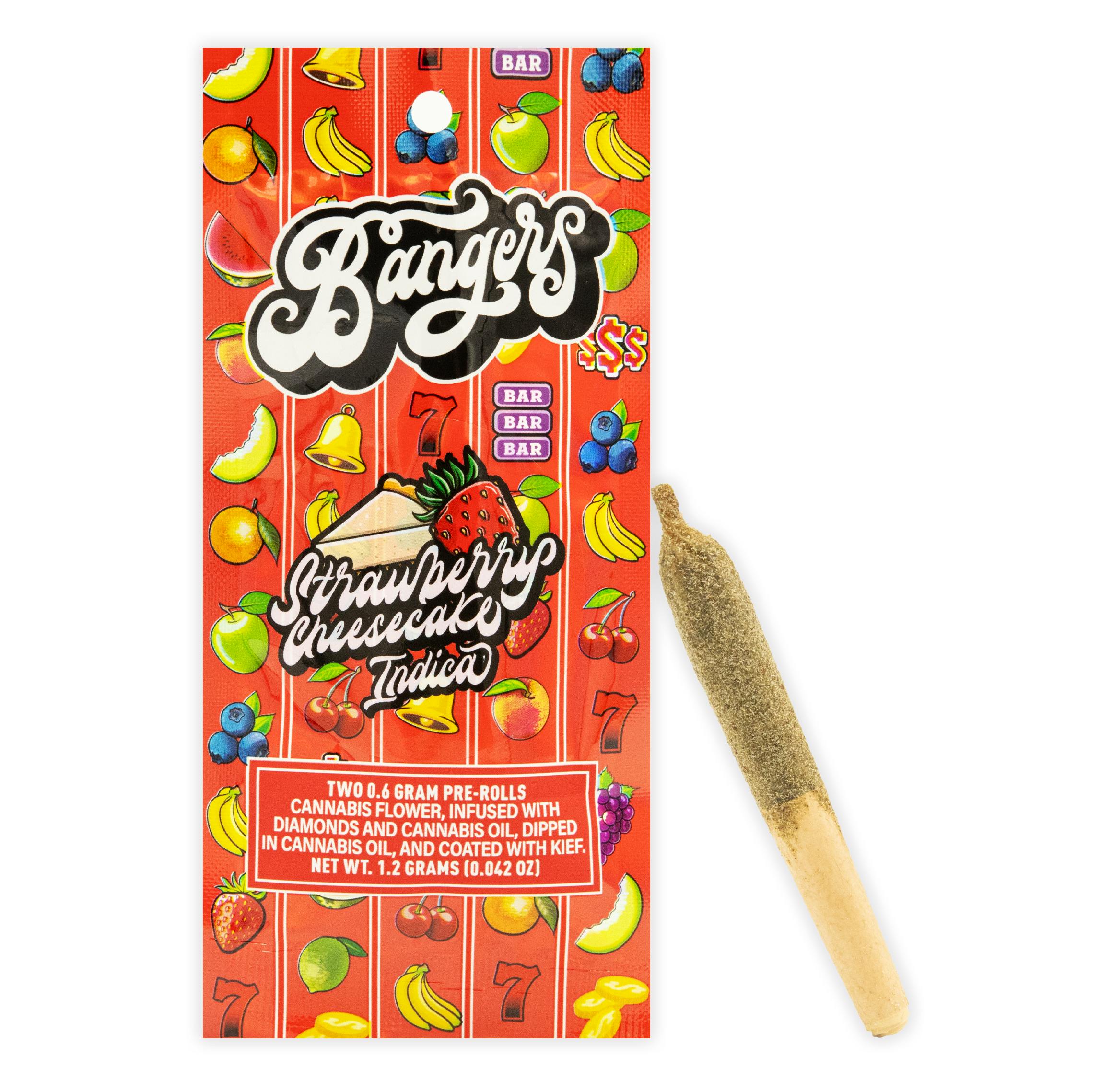 Photograph of product: STRAWBERRY CHEESECAKE INFUSED PRE-ROLL 2PK [1.2G]