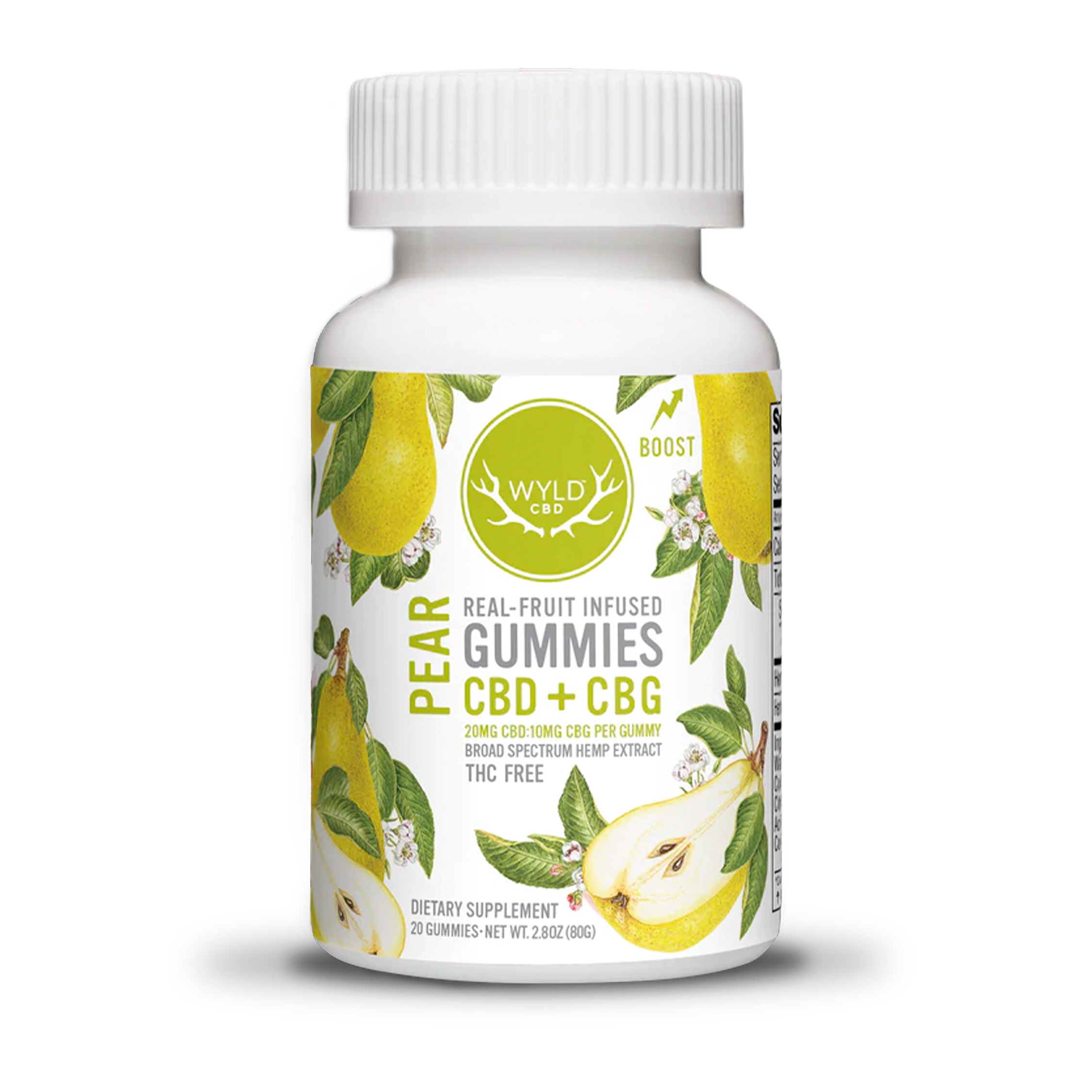 Photograph of product: Wyld - Pear 2:1 CBD:CBG Hemp Gummies - 2.8oz