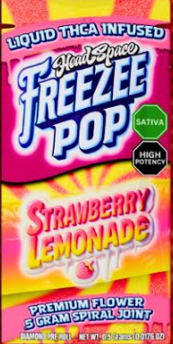Photograph of product: Freezee Pop - Strawberry Lemonade (S) TH-ouiA Infused Joint