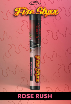 Photograph of product: Simpler Daze Fire Styxx Thca Infused Pre Roll   Rose Rush