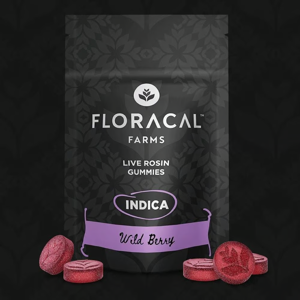 Photograph of product: FLORACAL Gummies 100mg Solventless: Wild Berry 10pc