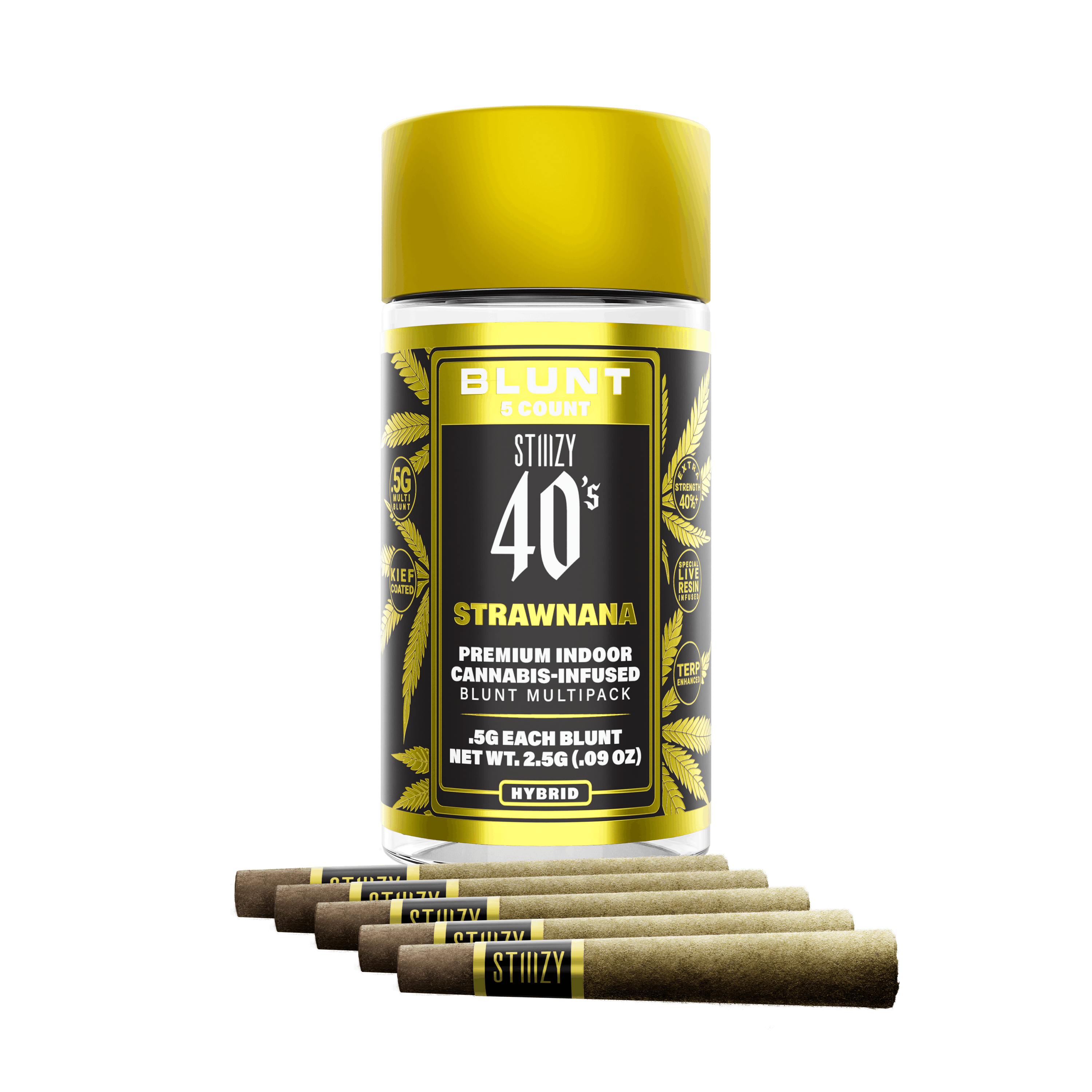 Photograph of product: 40's - Strawnana - Multi Infused Blunts - 5pk