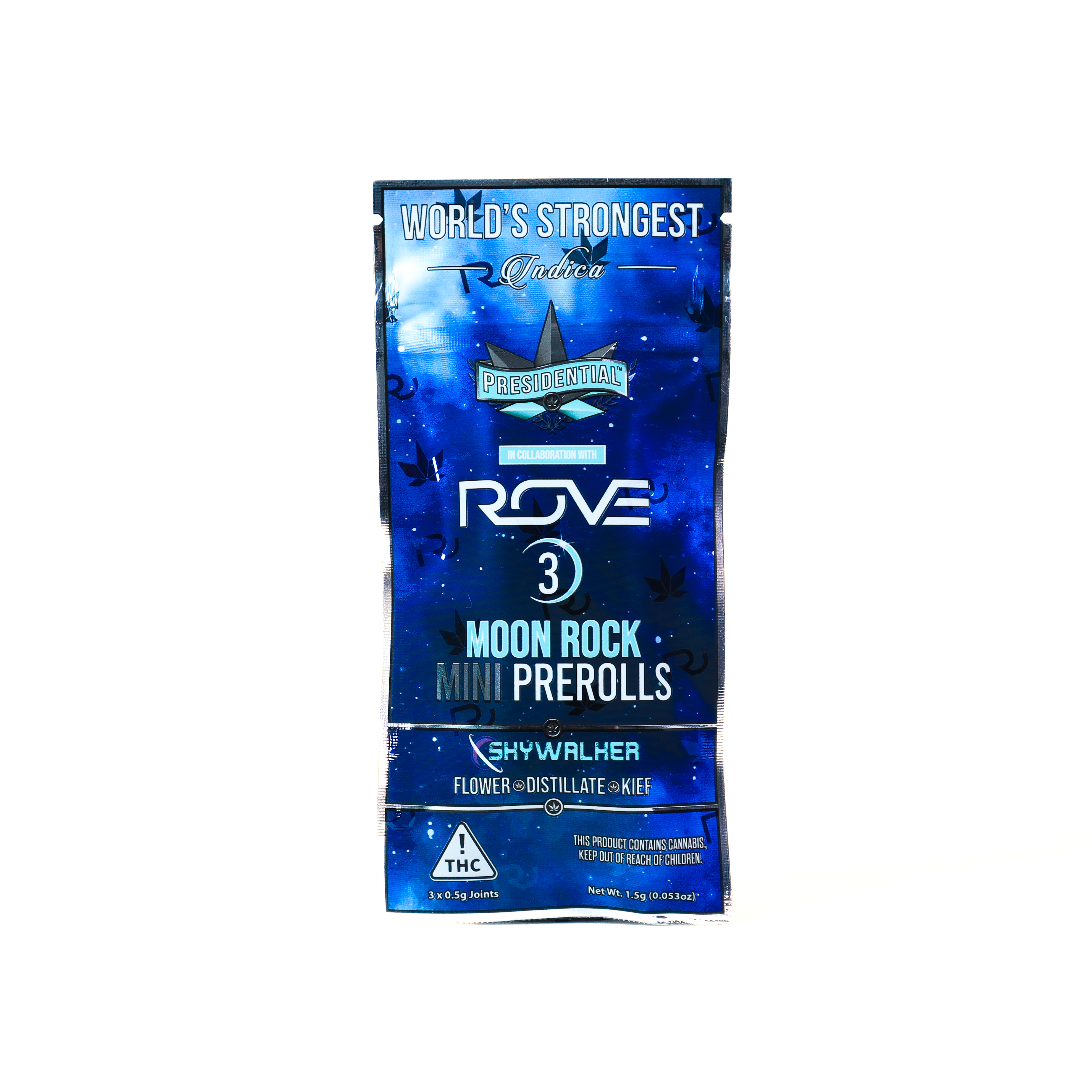 Photograph of product: Presidential | Skywalker Moon Rock Mini 3pk Pre-Rolls 1.5g