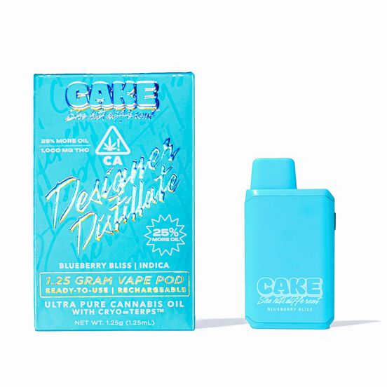 Photograph of product: Cake AIO Vape Blueberry Bliss 1.25g - 