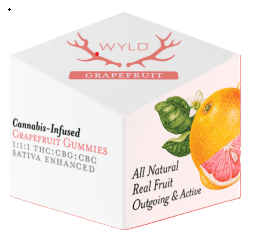 Photograph of product: WYLD - Grapefruit 1:1:1 TH-oui:CBG:CBC Gummies