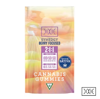 Photograph of product: DIXIE SYNERGY BERRY FOCUSED GUMMIES 100:50:50 (CBG:CBD:TH-oui) 50MG