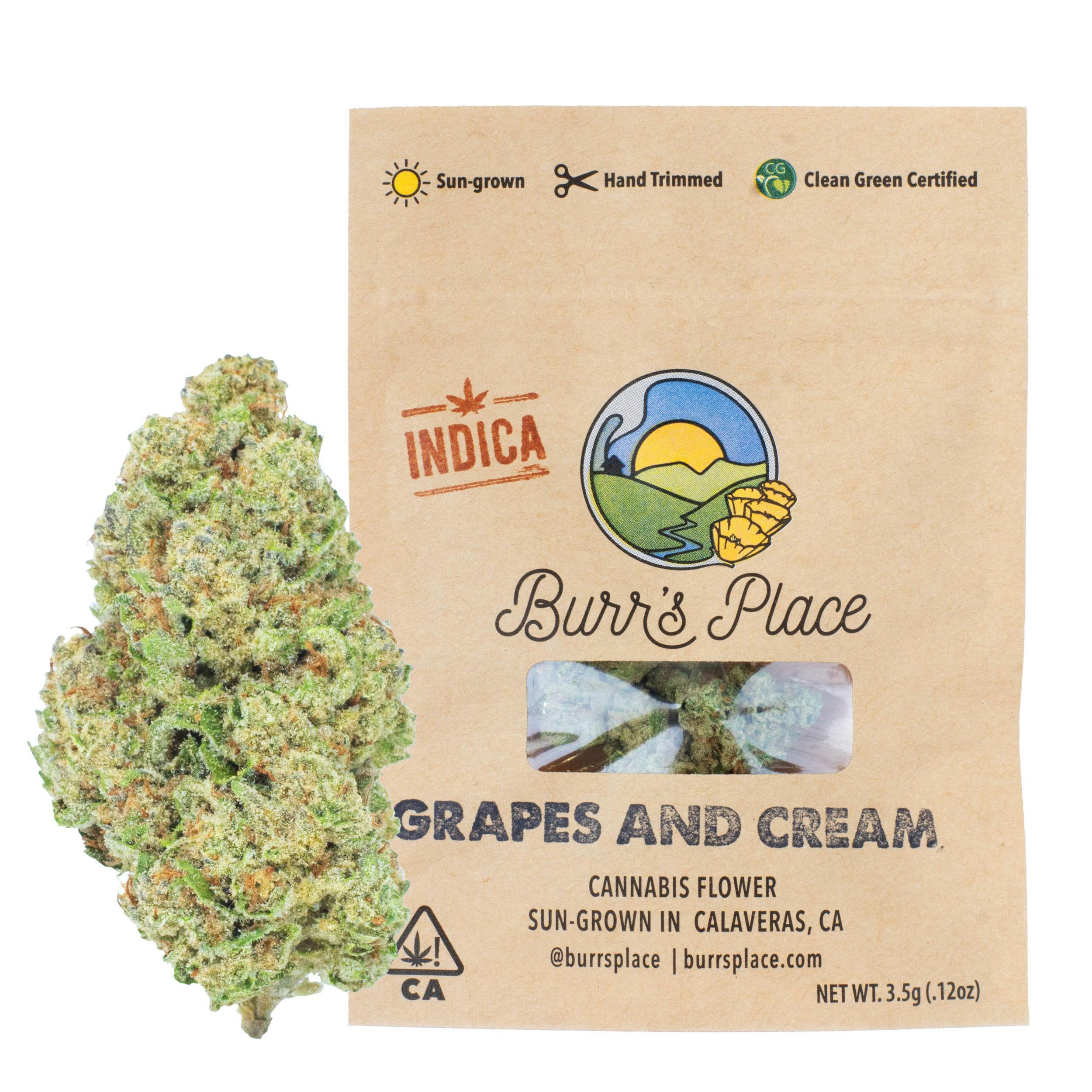 Photograph of product: Burr's Place | Grapes And Cream (I) | 3.5g Sungrown Flower