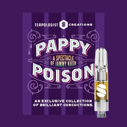 Photograph of product: Pappy Poison (H) - 0.5g Liquid Diamonds Terpologist Vape Cart - Select