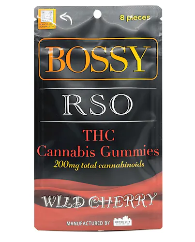 Photograph of product: Bossy | RSO Gummy | Wild Cherry | 200mg