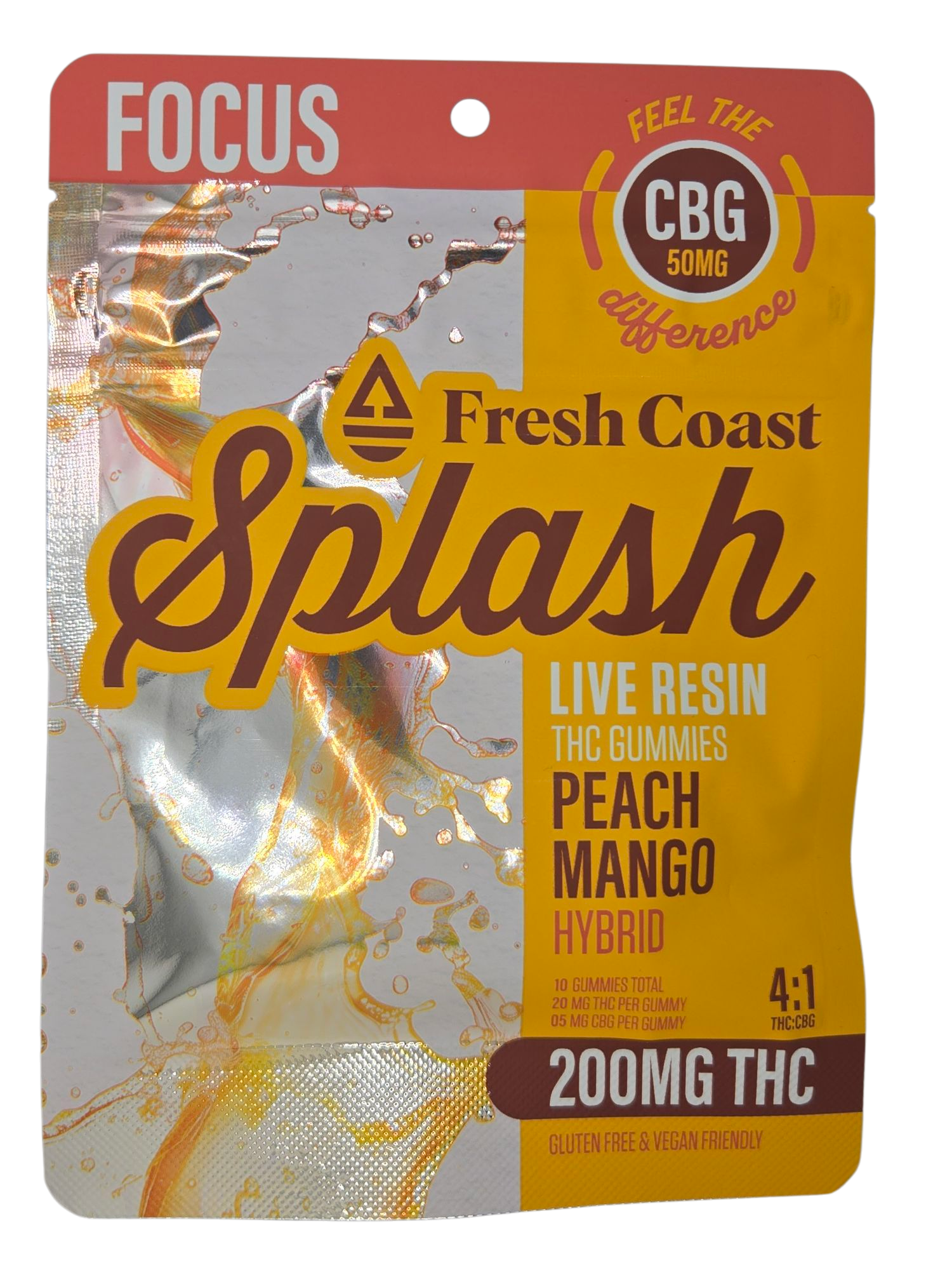 Photograph of product: Peach Mango | 4:1 Thc:Cbg 200mg Live Resin Gummies