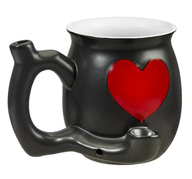 Photograph of product: Roast & Toast Embossed Red Heart Mug 11oz. | White Inside