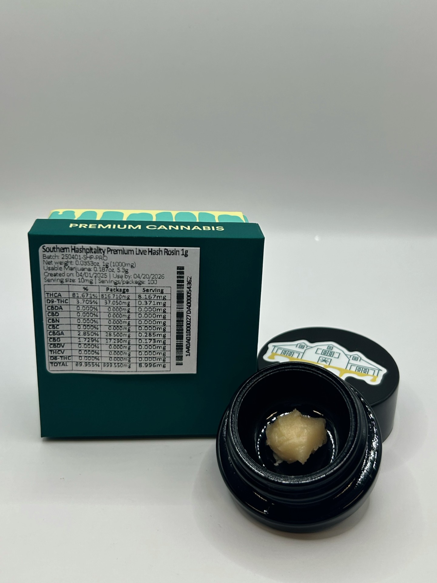 Photograph of product: Bountiful Farms | Southern au chocolatpitality Premium Live au chocolat Rosin | 1g