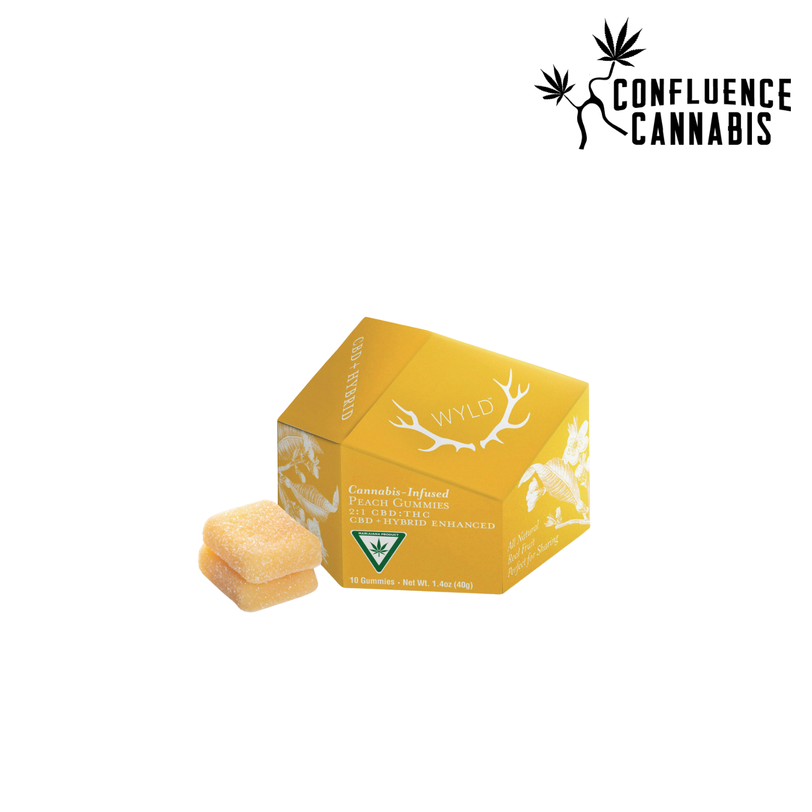 Photograph of product: Peach Gummies 1:2 TH-oui:CBD
