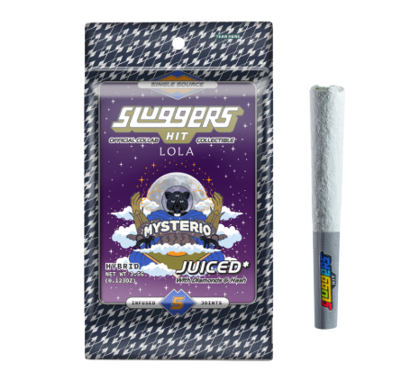 Photograph of product: Sluggers Hit x Lola Mysterio Infused Preroll 5pk 3.5g