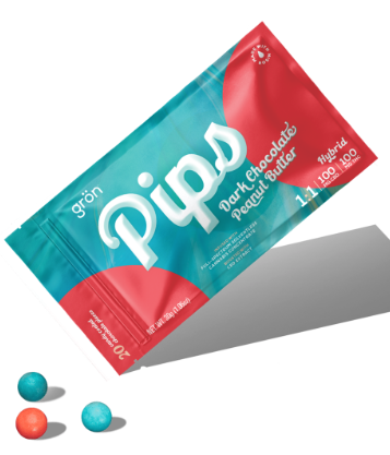 Photograph of product: Gron | Pips | Dark Chocolate Peanut Butter 1:1 | 100mg