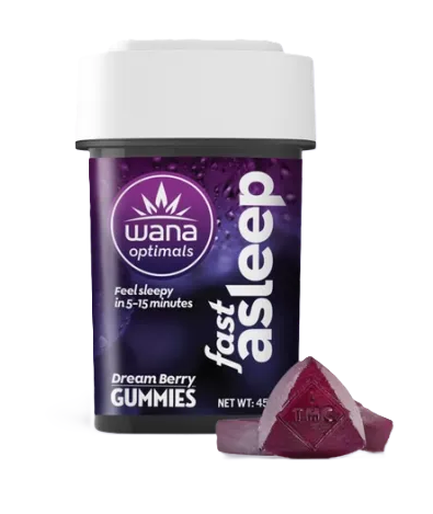 Photograph of product: Wana Optimals | Dream Berry Fast Asleep Gummies 5:1 CBD : TH-oui | 10pk 100mg