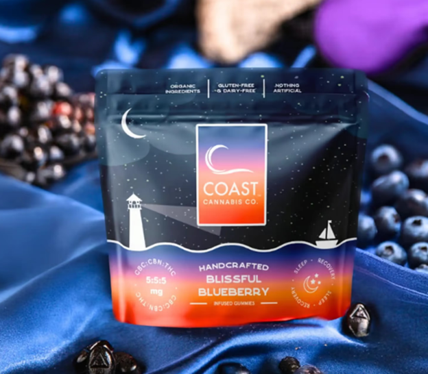 Photograph of product: Blissful Blueberry 1:1:1 Oui'd Gummies | 100mg