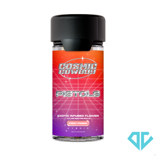 Photograph of product: Cosmic Cowboy - Pistols Fruit Punch Infused Pre-Rolls .5g 5 Pack