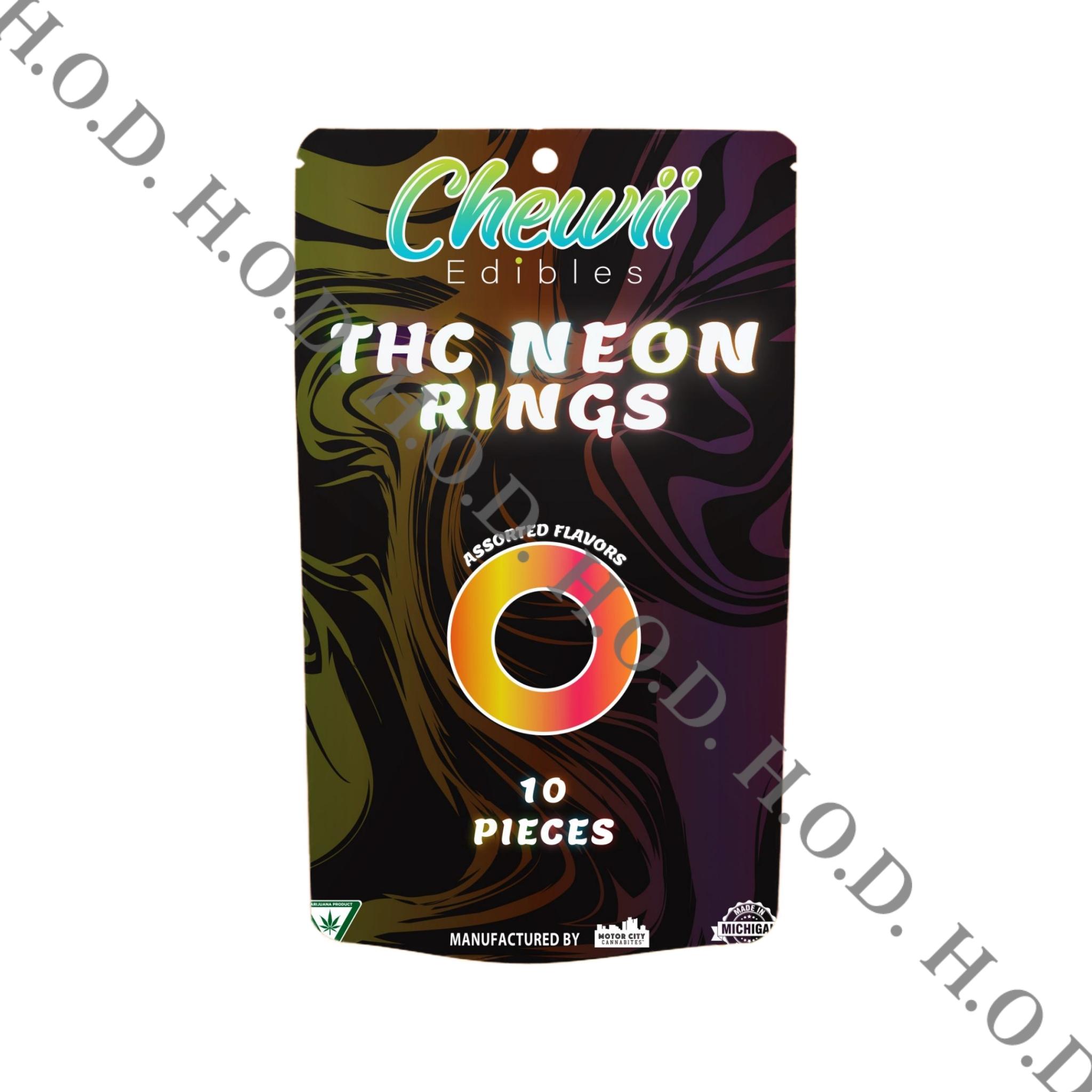 Photograph of product: Chewii Neon Ring Gummies 200mg