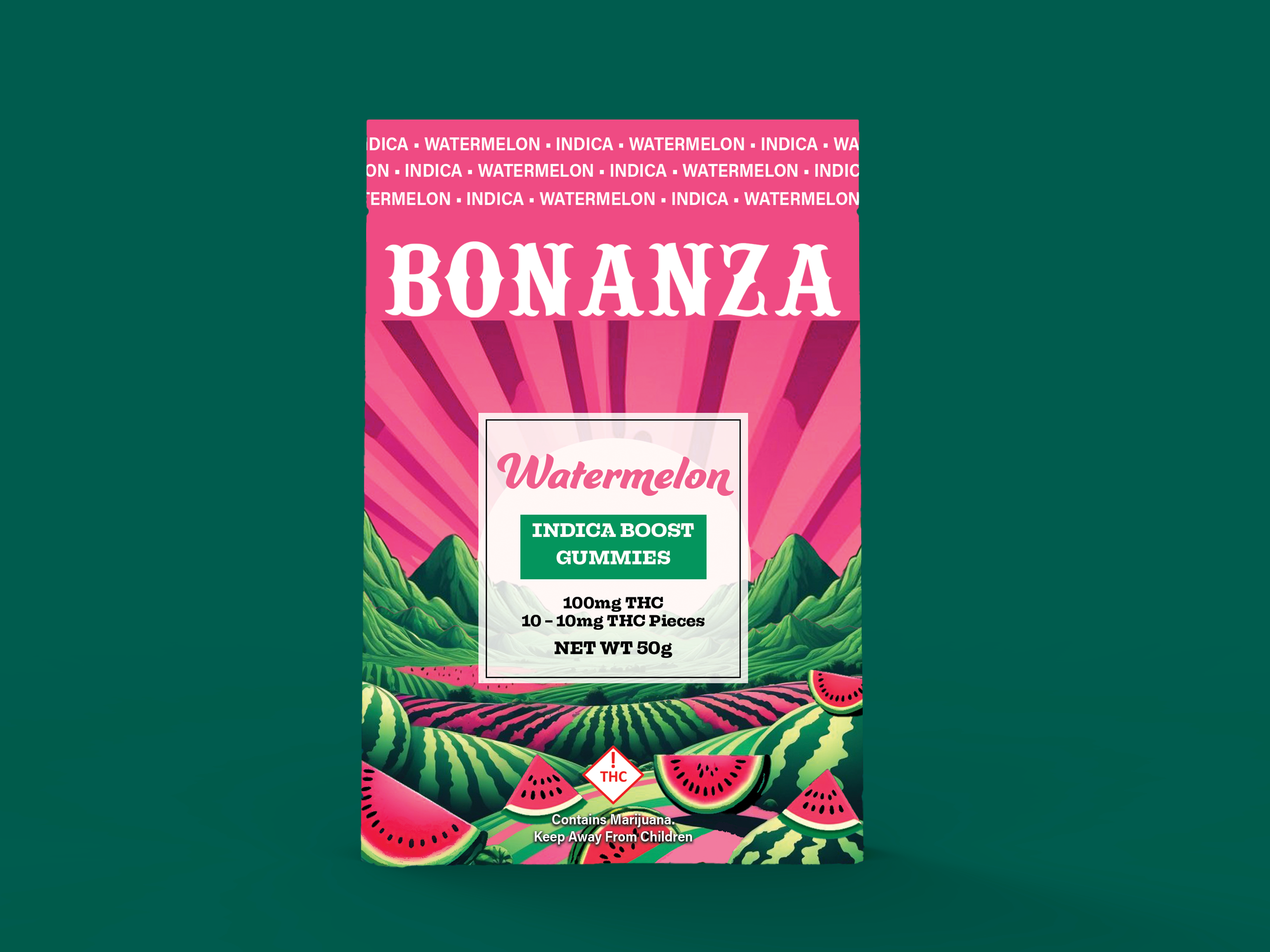 Photograph of product: Bonanza / Edibles / Watermelon 100MG