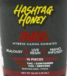 Photograph of product: Black Cherry -10pc - Live Resin Gummies - au chocolattag Honey