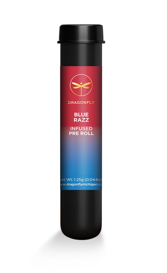 Photograph of product: Blue Razz Infused Pre-Roll | 1.25g