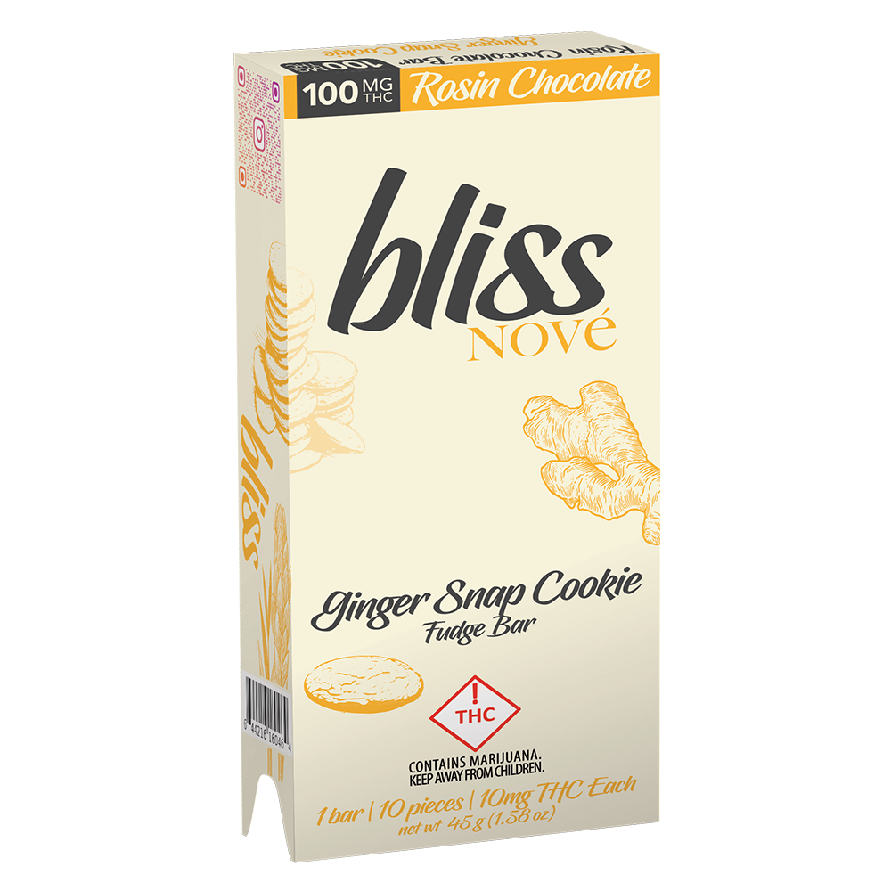 Photograph of product: Nove Ginger Snap Cookie Rosin Chocolate Bar 100mg