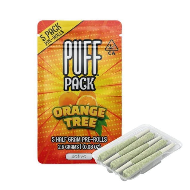 Photograph of product: Orange Tree Pre-rolls 5ct 2.5g - Sales Floor