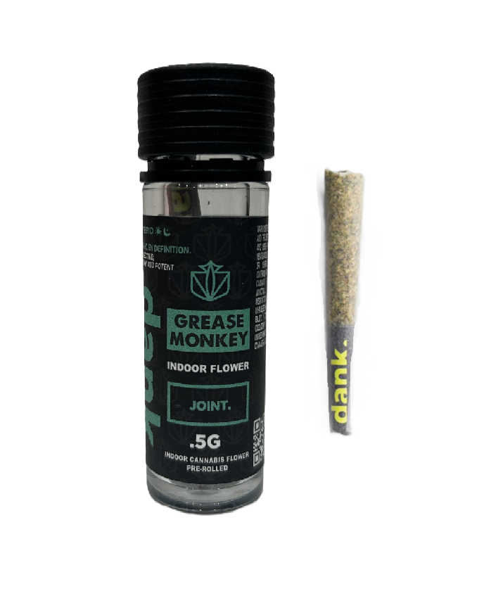 Photograph of product: Dank | Grease Monkey | Indoor Flower Pre-Roll 0.5g