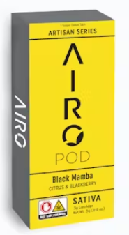 Photograph of product: Airo | Vape | Black Mamba |Distillate Cart | 0.50g-Oui'd