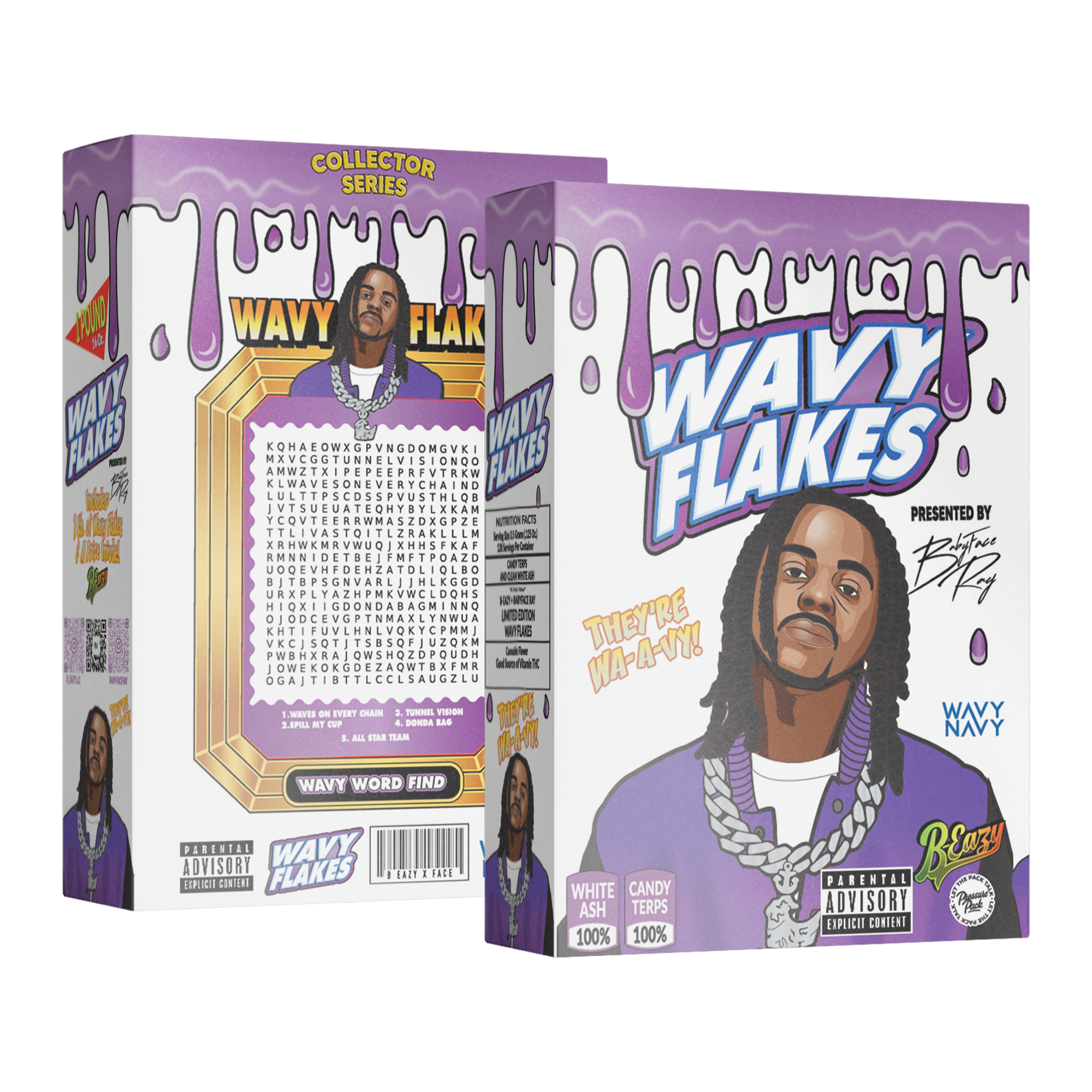 Photograph of product: Purple Wavy Flakes - P.P. x BEazy x Babyface Ray - g