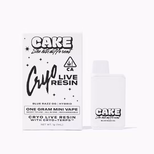 Photograph of product: CAKE BLUE RAZZ OG 1G AIO