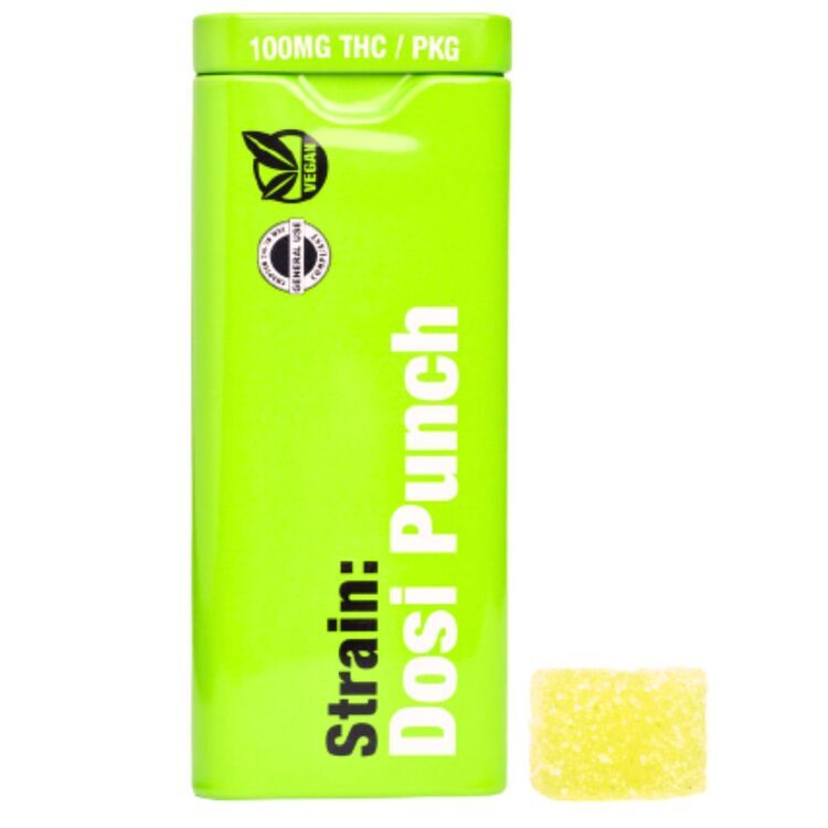 Photograph of product: Lime Dosi Punch 20pk 100mg Rosin Gummy (Drops)