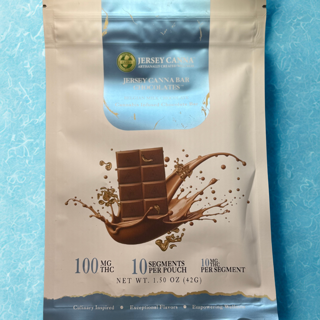 Photograph of product: Jersey Canna - Cannabar Live Rosin Milk Chocolate (S) - 100mg