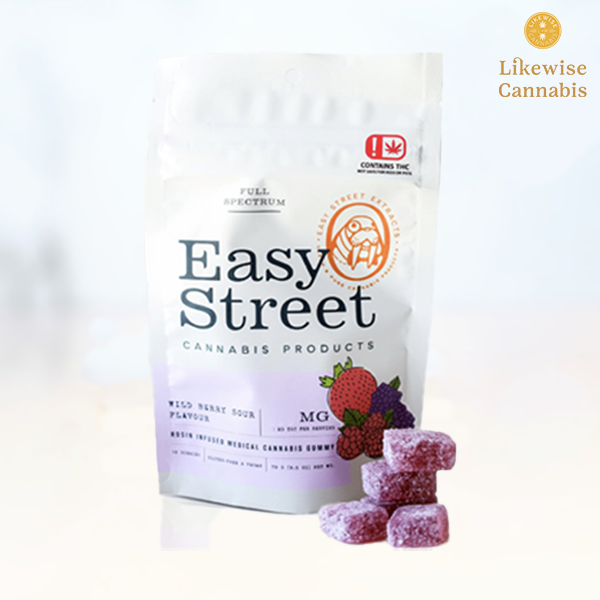 Photograph of Product: 10-PACK 100MG VEGAN WILD BERRY SOUR INDICA