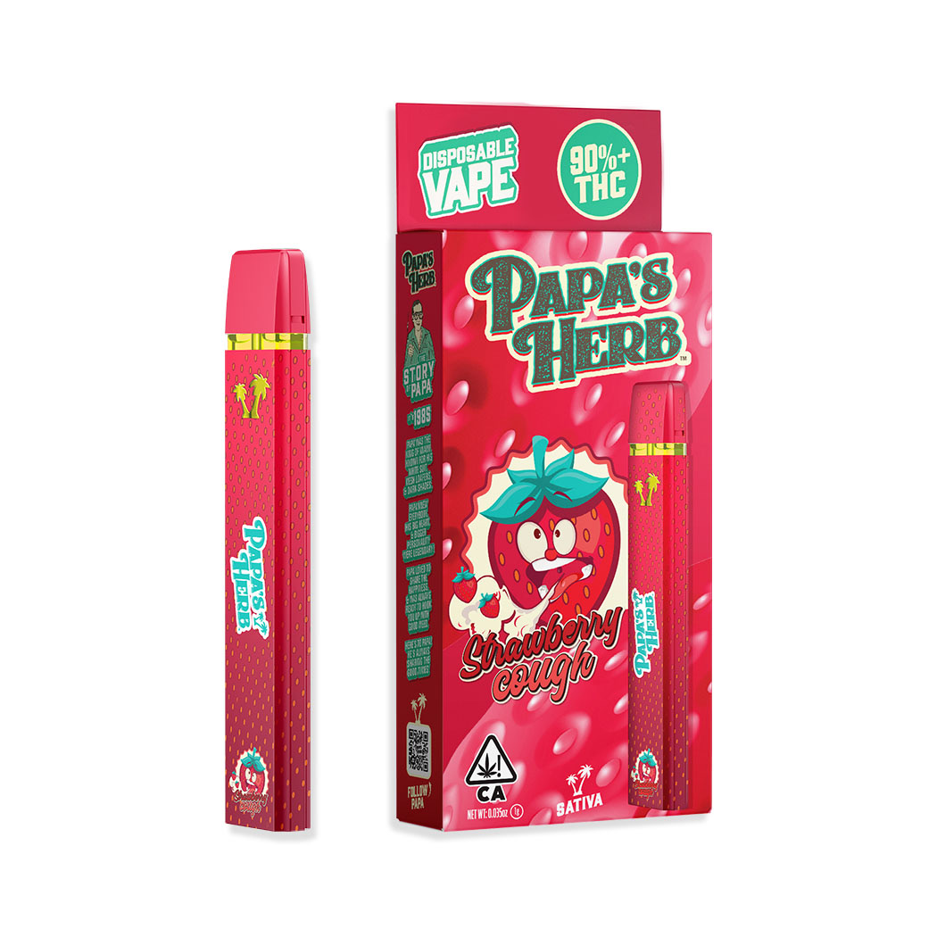 Photograph of product: Papa's Herb | Disposable | Strawberry Cough | 1g