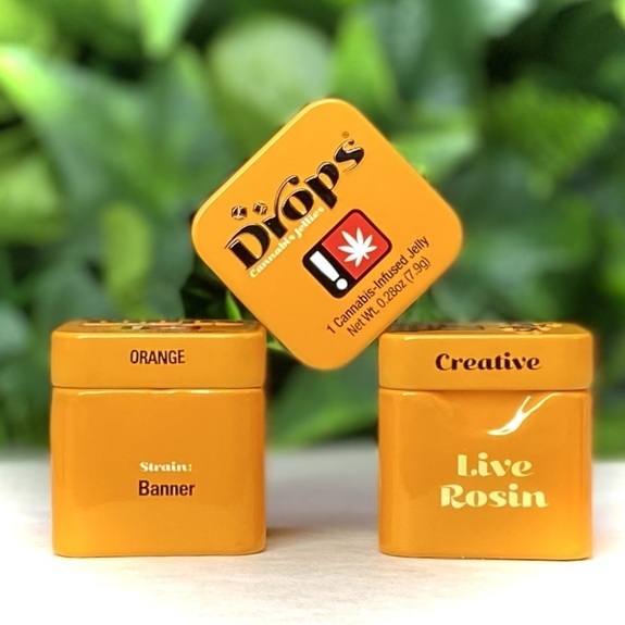 Photograph of product: Orange Creative - 2pc 100mg TH-oui Jelly - Drops