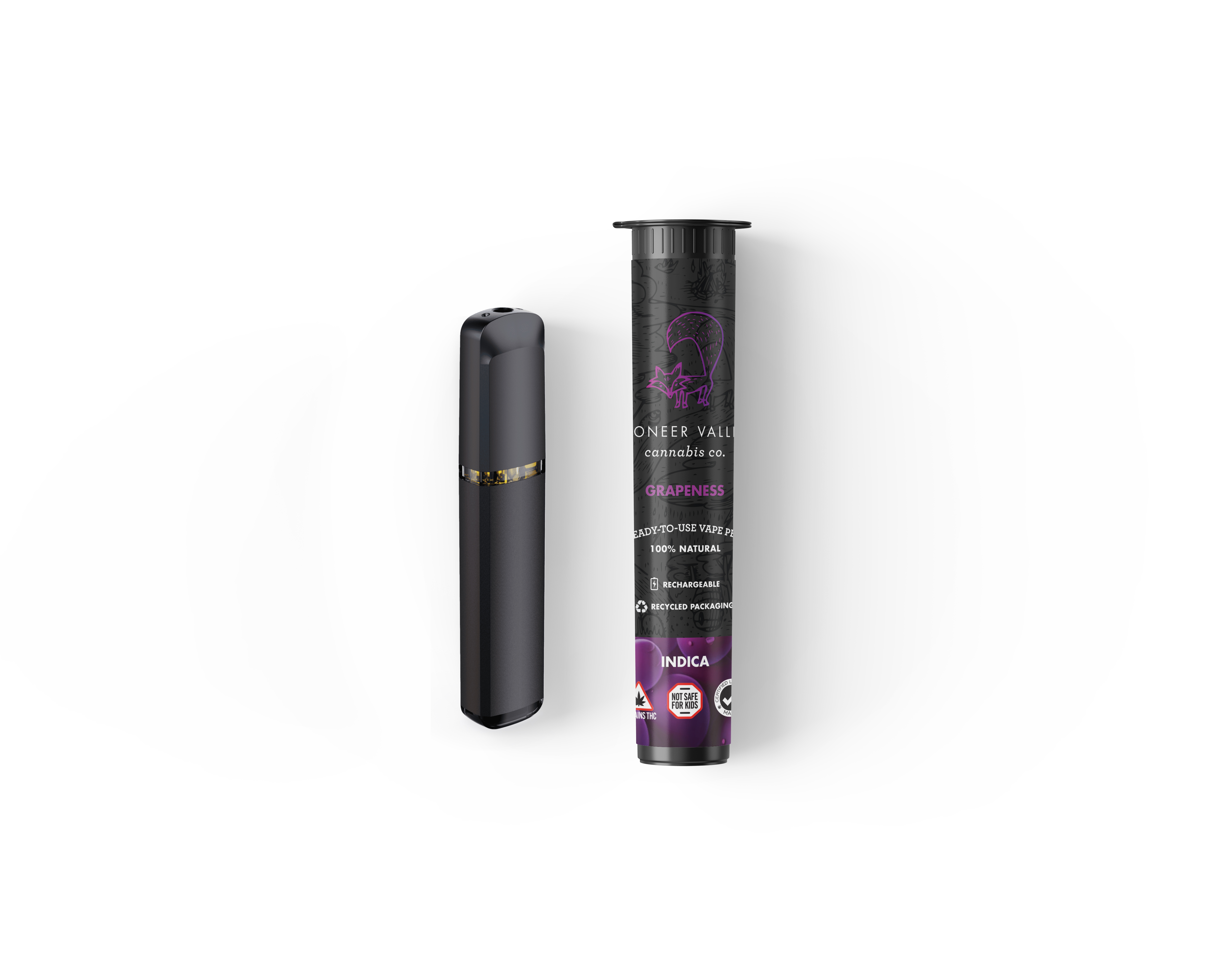 Photograph of product: Grapeness Disposable Vape | 0.75g - Pioneer Valley