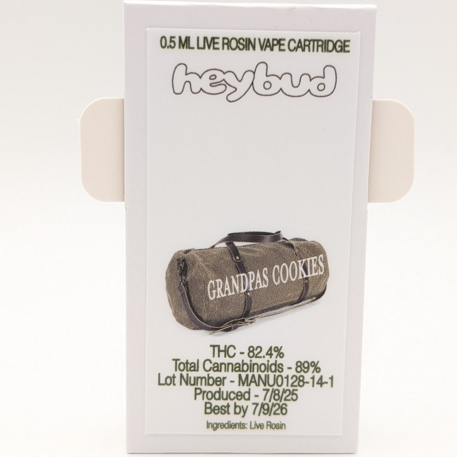 Photograph of product: Grandpa's Cookies .5g Rosin Cart