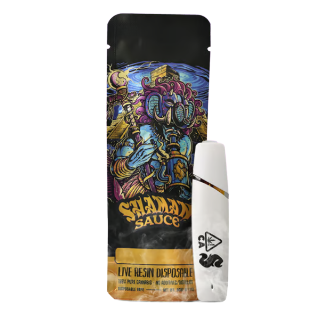 Photograph of product: SHAMAN EXTRACTS - MALAWI GOLD LIVE RESIN READY TO USE 1G