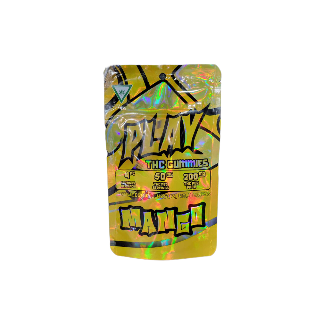 Photograph of product: Play Gummies 200mg Mango