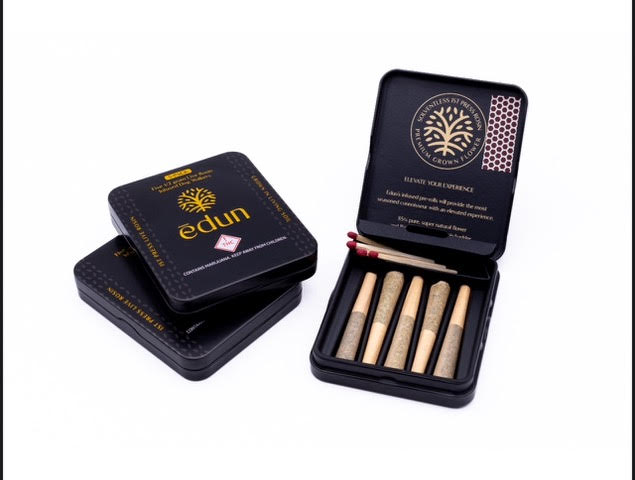 Photograph of product: Edun - Live Rosin Infused PreRoll 5pk - Cherry Paloma + Paloma Mantra (I)