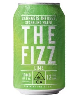 Photograph of product: The Fizz Lime Sparkling Water 10mg 12oz - Can