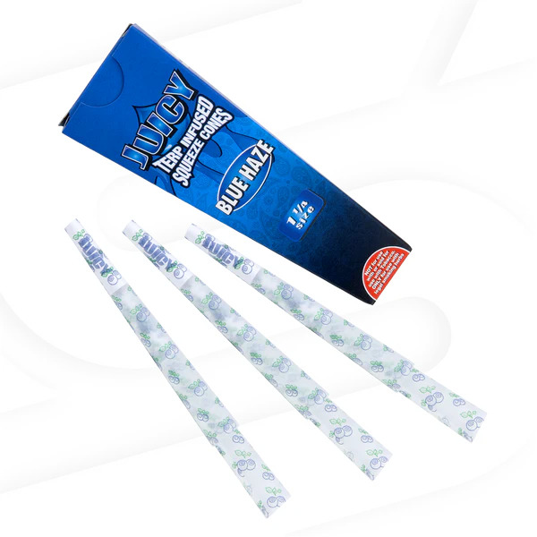 Photograph of product: Juicy Jay | Blue Haze 1 1/4 Cones | $6